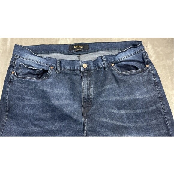 Cultura Jeans Men's Relaxed Fit 46 x 32 Dark Wash Distressed Denim Straight Leg - Picture 7 of 7